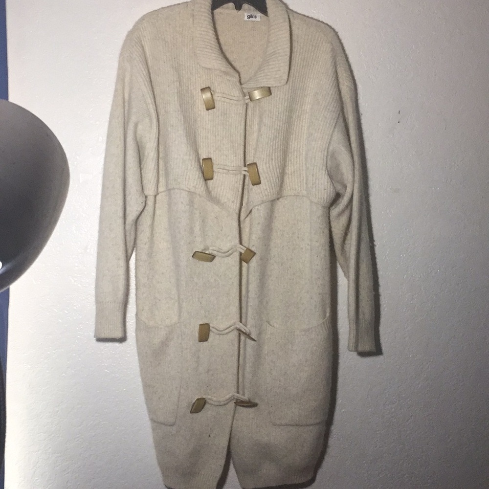 Cozy cardigan trench coat